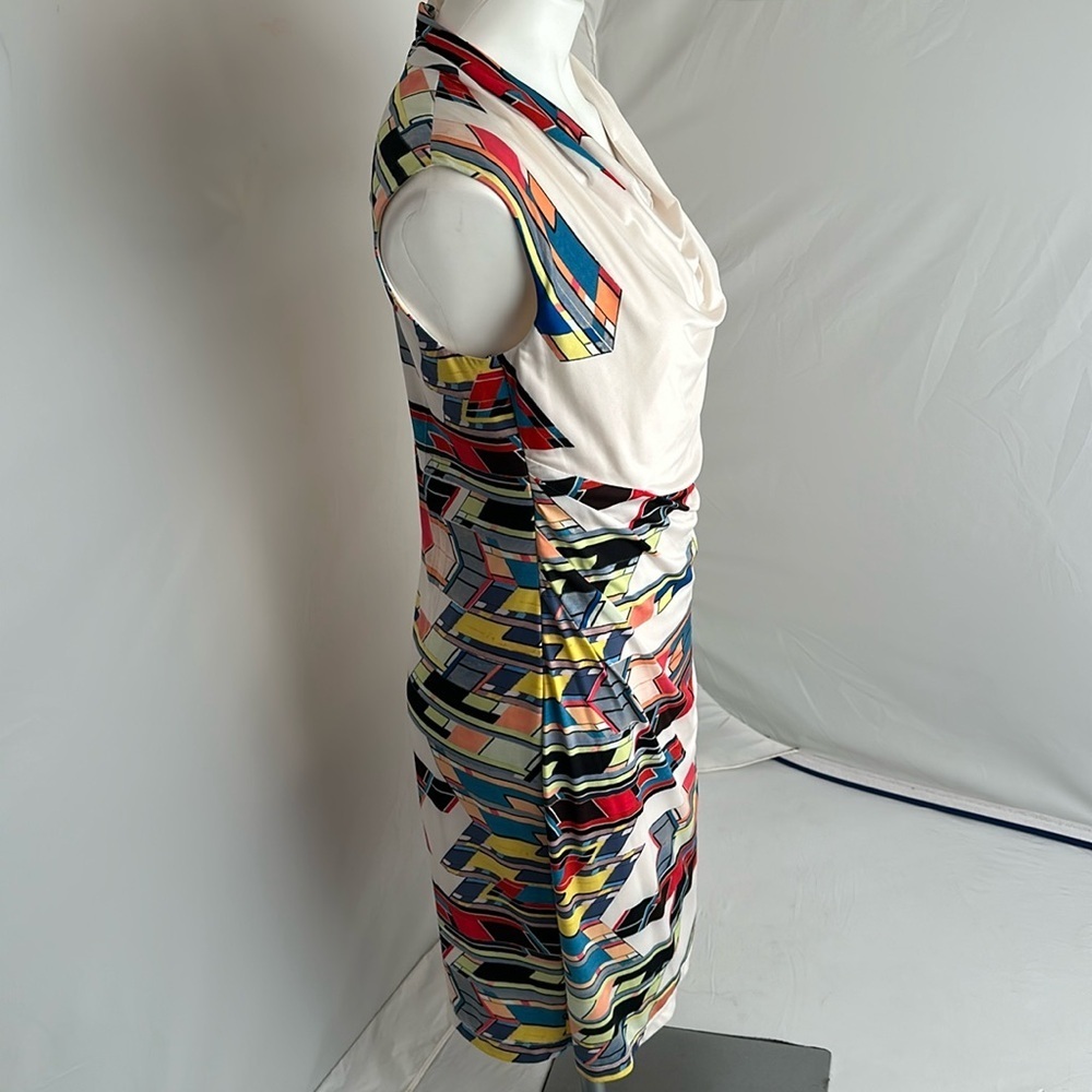 Phoebe Couture sleeveless cowl neck multicolor sleeveless dress - Picture 2 of 11